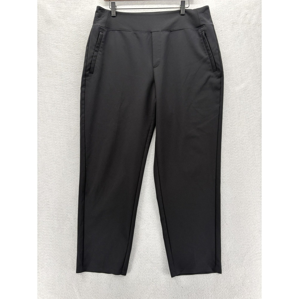 Athleta Endless High Rise Pants Womens 14 Black Stretch Pull On Career Gym Work